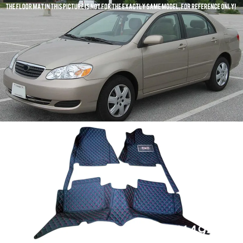 Car Styling Interior Custom Floor Mats Carpets for Toyota Corolla 2004 2005 2006 2007 Car Styling Interior Custom Floor Mats Carpets for Toyota Corolla 2004 2005 2006 2007