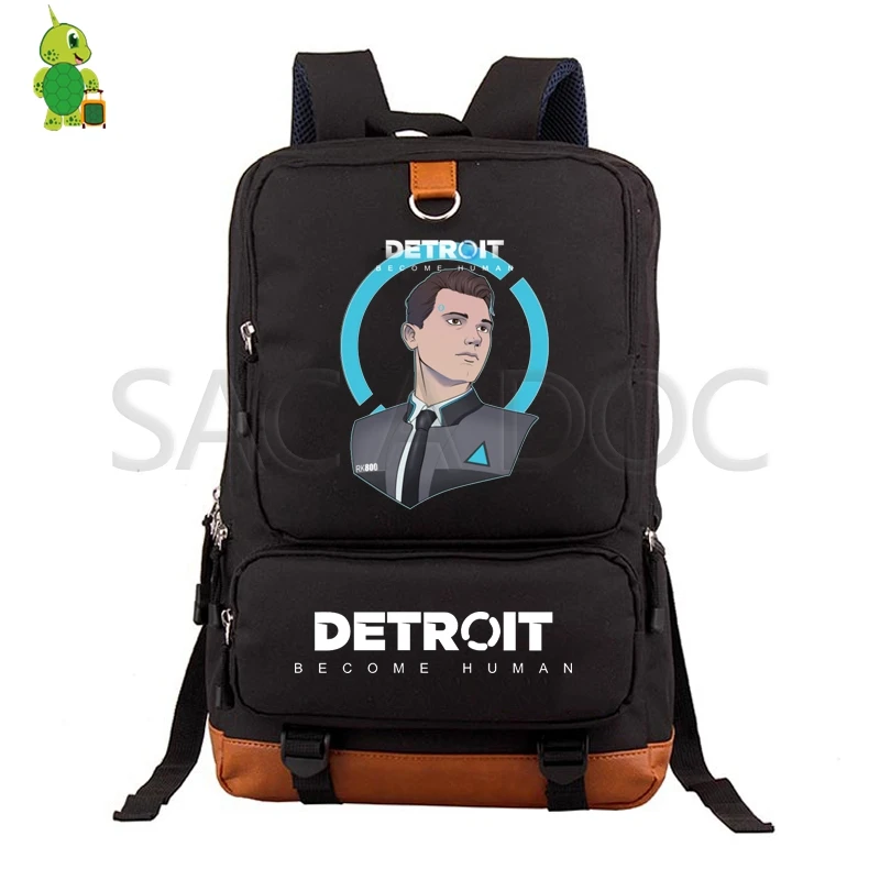 Detroit Become Human RK800 Backpack College Student School Bags for Teenage Girls Boys Laptop Backpack Cosplay Travel Rucksack