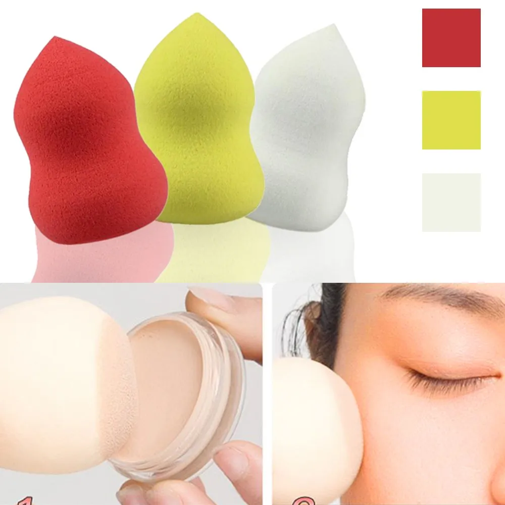 

MUQGEW makeup sponge foundation 2PCS Gourd-Shaped Three-Dimensional Latex Powder Puff Makeup Beauty Tools esponja maquiagem #y2