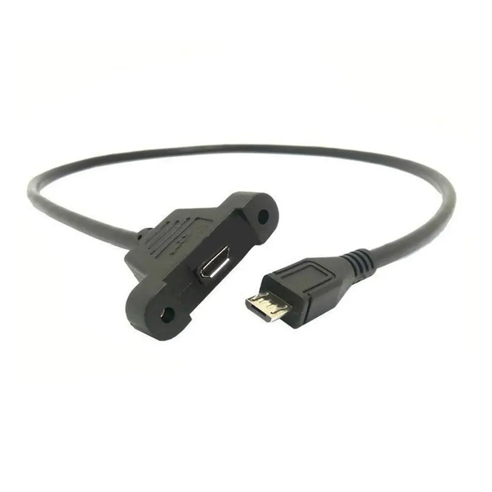 3 шт. Micro USB 0 5 мм 5Pin мужчин и женщин с винтовым отверстием Панель Крепление