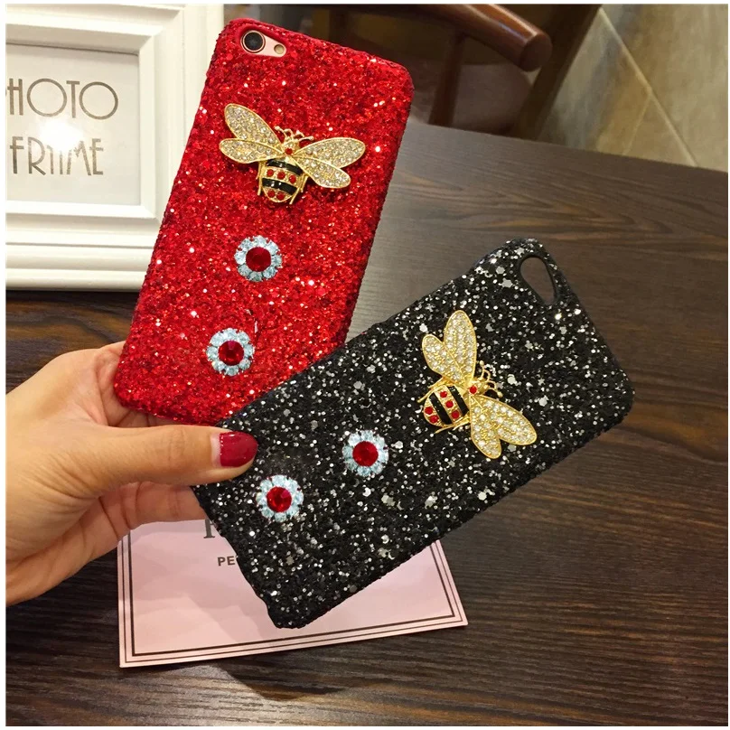Чехол для iPhone X XS MAX XR 8 7 6 Plus samsung Galaxy S9 S8 плюс примечание 9 чехол Элитный бренд Bee diamond