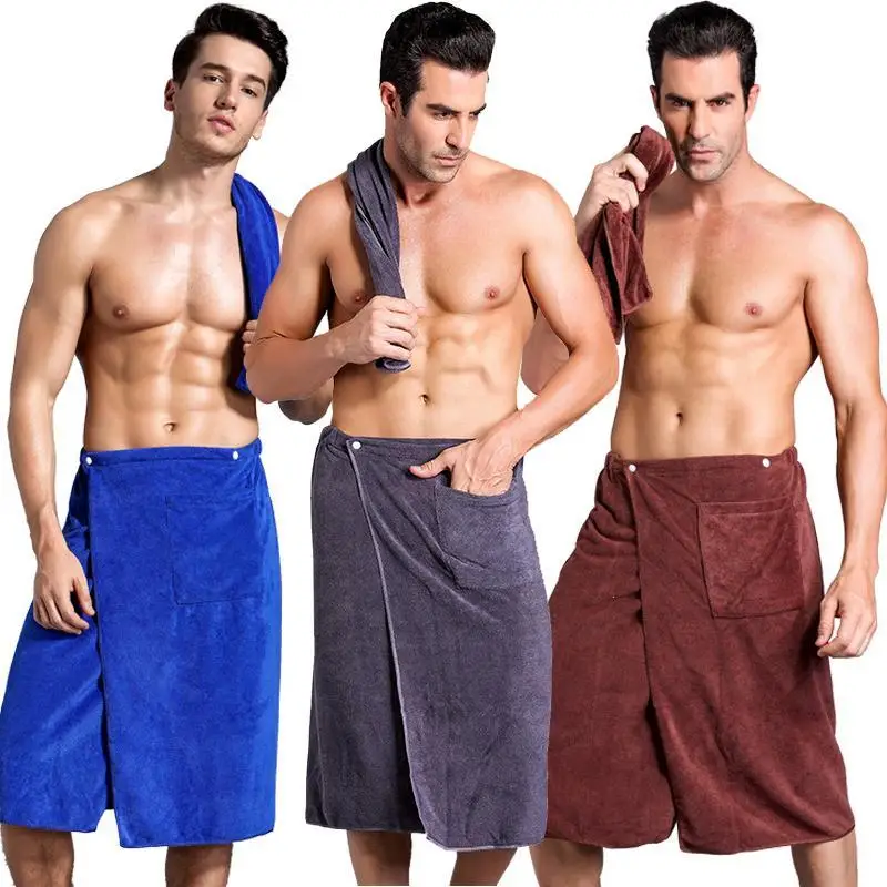Man Bath Towels For Adults Sets Wearable Microfiber Bath Towel With