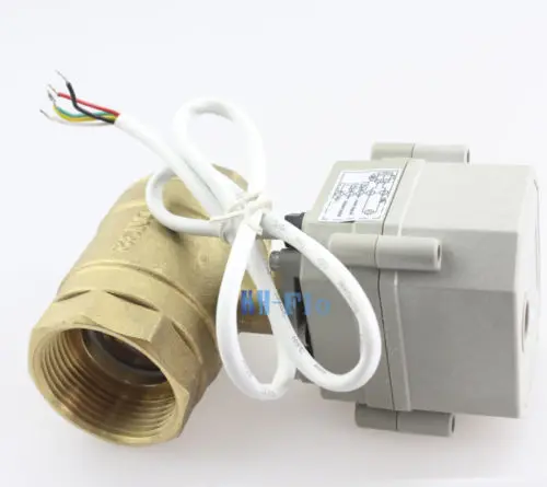 1/" до 1-1/4" латунный N.C моторизованный шаровой клапан, электрический шаровой кран, американский запас