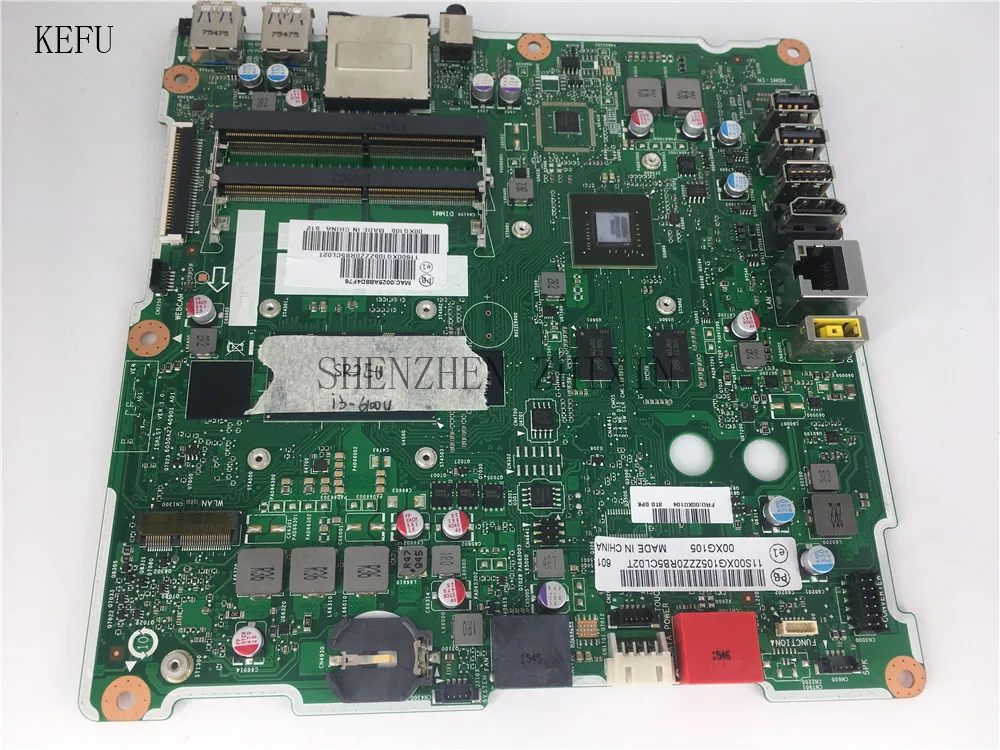 For Lenovo AIO-300-22ISU ALL IN ONE Motherboard I3-6100U CPU 00XG105  Mainboard With grphic  test good
