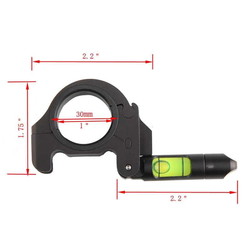 Tactical Optics Rifle Scope Bubble Level 1 Inch 30MM Ring Foldable for Top or Side view Hunting Accessories RL37-0033-14