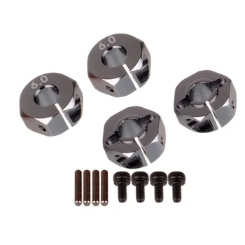 

4pcs Aluminum 12 mm Wheel Hex Drive Adaptor Thickness 6.0 mm With Pins & Screws Fit RC Car HEX6.0