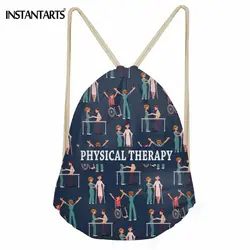 INSTANTARTS физиотерапия печатных тренажерный зал шнурок мешок открытый спортивные рюкзаки для девочек дамы путешествия Спортивные сумки
