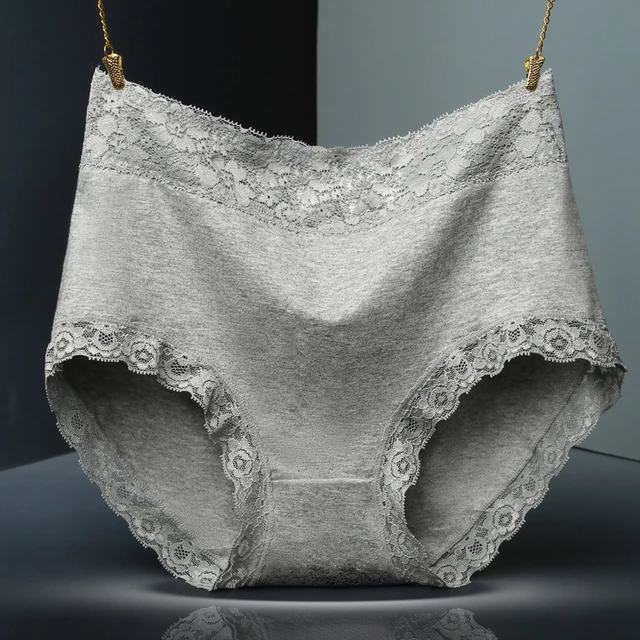 Women Cotton Underwear High Waist Breathable Trigonometric Lingeries Female  Sexy Lace Panties Body Shaping Briefs Plus Size Xxxl - Panties - AliExpress