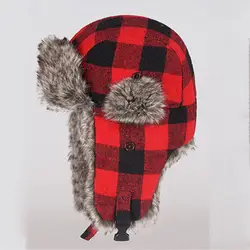 Высококачественные зимние шапки-бомберы для мужчин русская тусклая польская Матирующая Кепка из искусственного меха повседневные