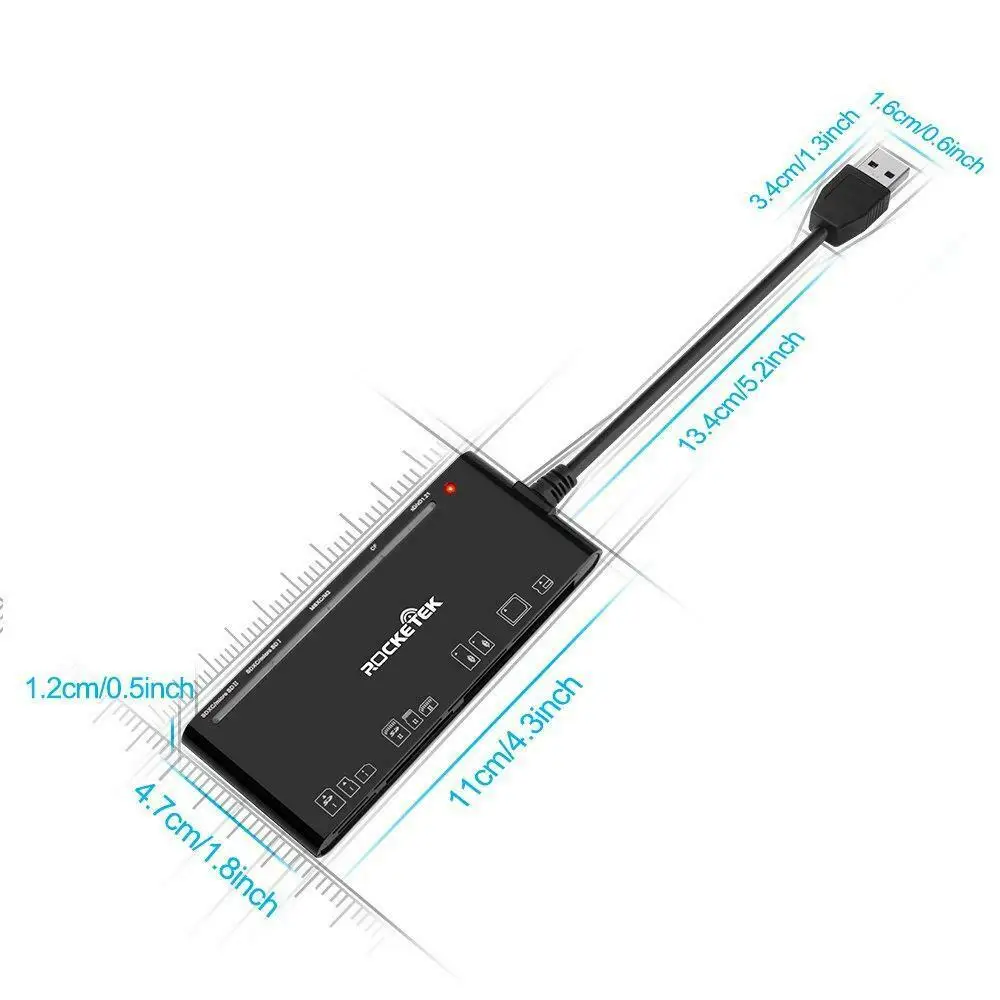 Все-в-1 USB 3,0 Compact Flash Multi Reader карты памяти CF адаптер MicroSD XD