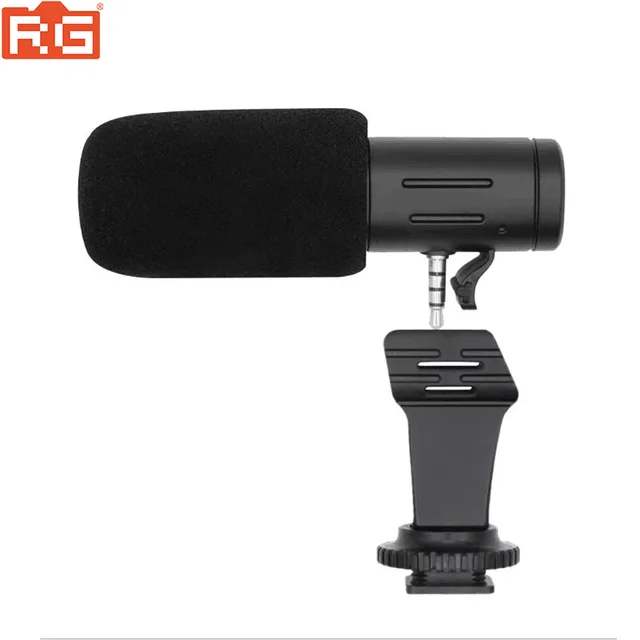 Microphone Mini Portable 3.5mm Condenser For SLR DSLR Smart Video Camera Outdoor Interview Mic Microphone With windproof cover
