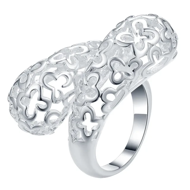 hollow personality adjustable Wholesale 925 jewelry silver plated ring ,fashion hollow personality adjustable Wholesale 925 jewelry silver plated ring ,fashion