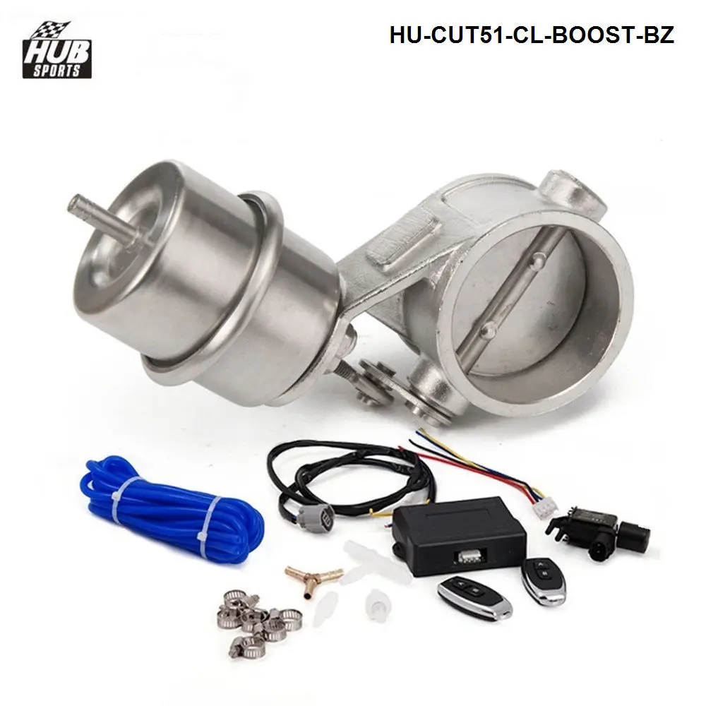 Exhaust Control Valve Set Cutout 2" 51mm Pipe Closed With Boost