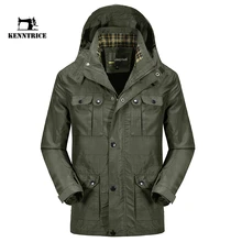 KENNTRICE зимняя водонепроницаемая куртка в стиле милитари с капюшоном и карманами, Мужская ветровка, верхняя одежда, мягкая оболочка, Пальто 4XL