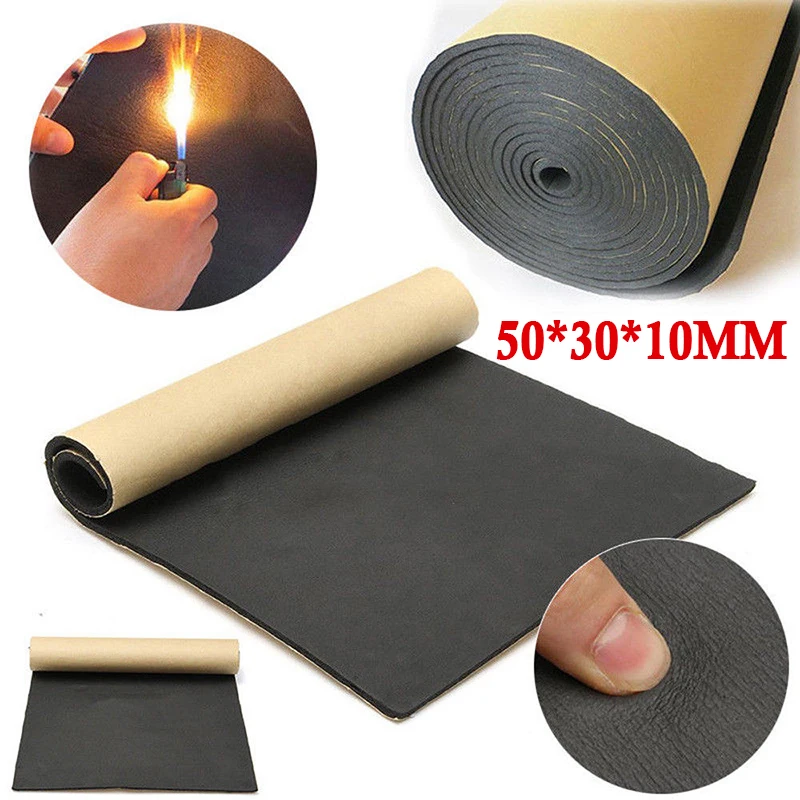 

30x50cm Car Auto Sound Proofing Deadening Anti-noise Insulation Cell Foam 10mm