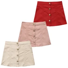 Милые Детские Юбки принцессы на пуговицах для маленьких девочек; нарядные Вечерние платья на пуговицах