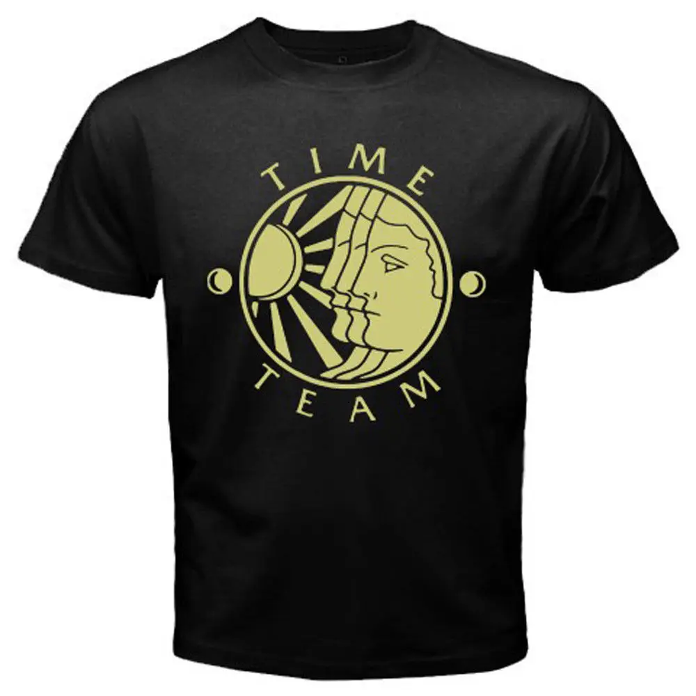 New Time Team British Tv Show Tony Robinson Print T Shirt Men Brand