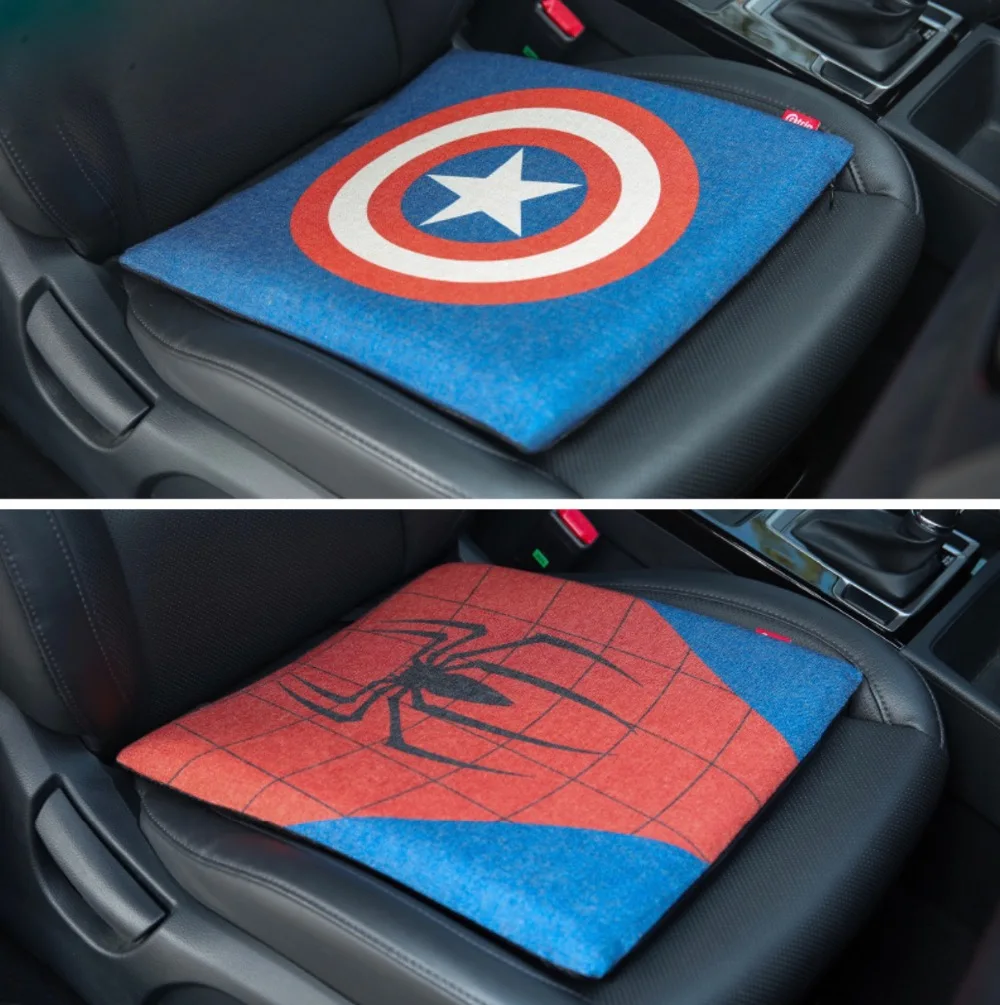 

Hot Sale cartoon marvel front car seat cover batman captain american auto-covers cushion set universal for all cars styling