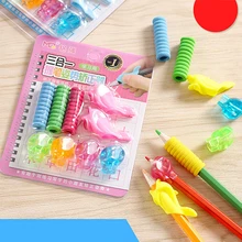 9 шт/лот удобная мягкая пенопластовая ручка карандаш ручка управление ученик насадка на карандаш детский для детской школы канцелярские инструменты