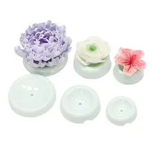 Красивые 6 шт. Торт Цветок сушки плесень 3D кнопки формы торт цветок украшения 171029