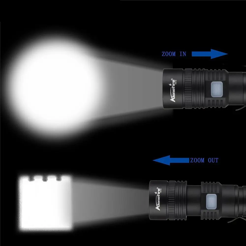 Alonefire H010 мощный фонарик 40000LM xhp50.2 usb зарядка светодиодный фонарь с зумом 18650/26650 Батарея перезаряжаемый фонарь для охоты