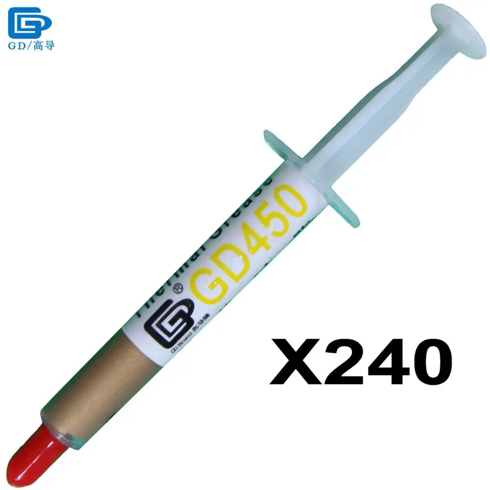 

GD450 Thermal Conductive Grease Paste Silicone Plaster Heat Sink Compound 240 Pieces Net Weight 3 Grams Golden For LED CPU SY3