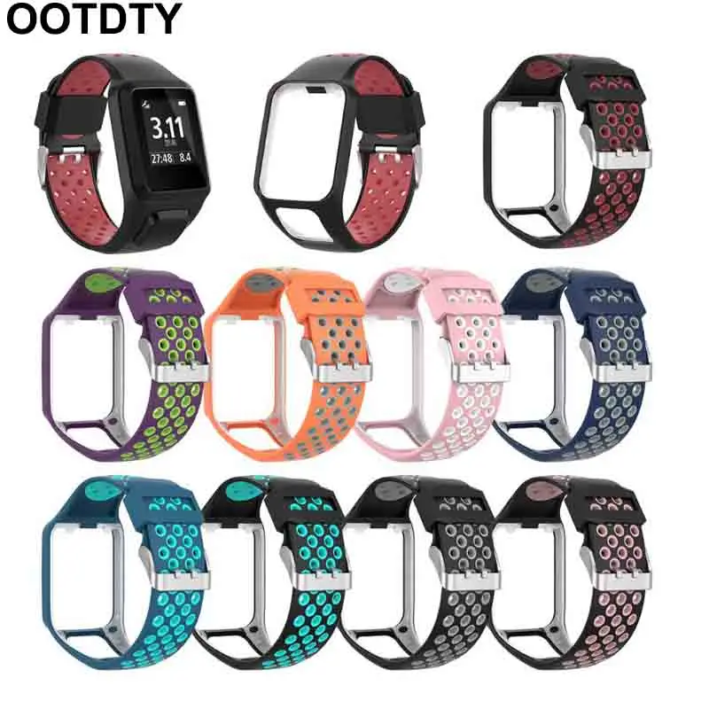 

Two-tone Silicone Replacement Wrist Band Watch Strap For TomTom Runner 2 3 Spark 3 GPS Watch Fitness Tracker