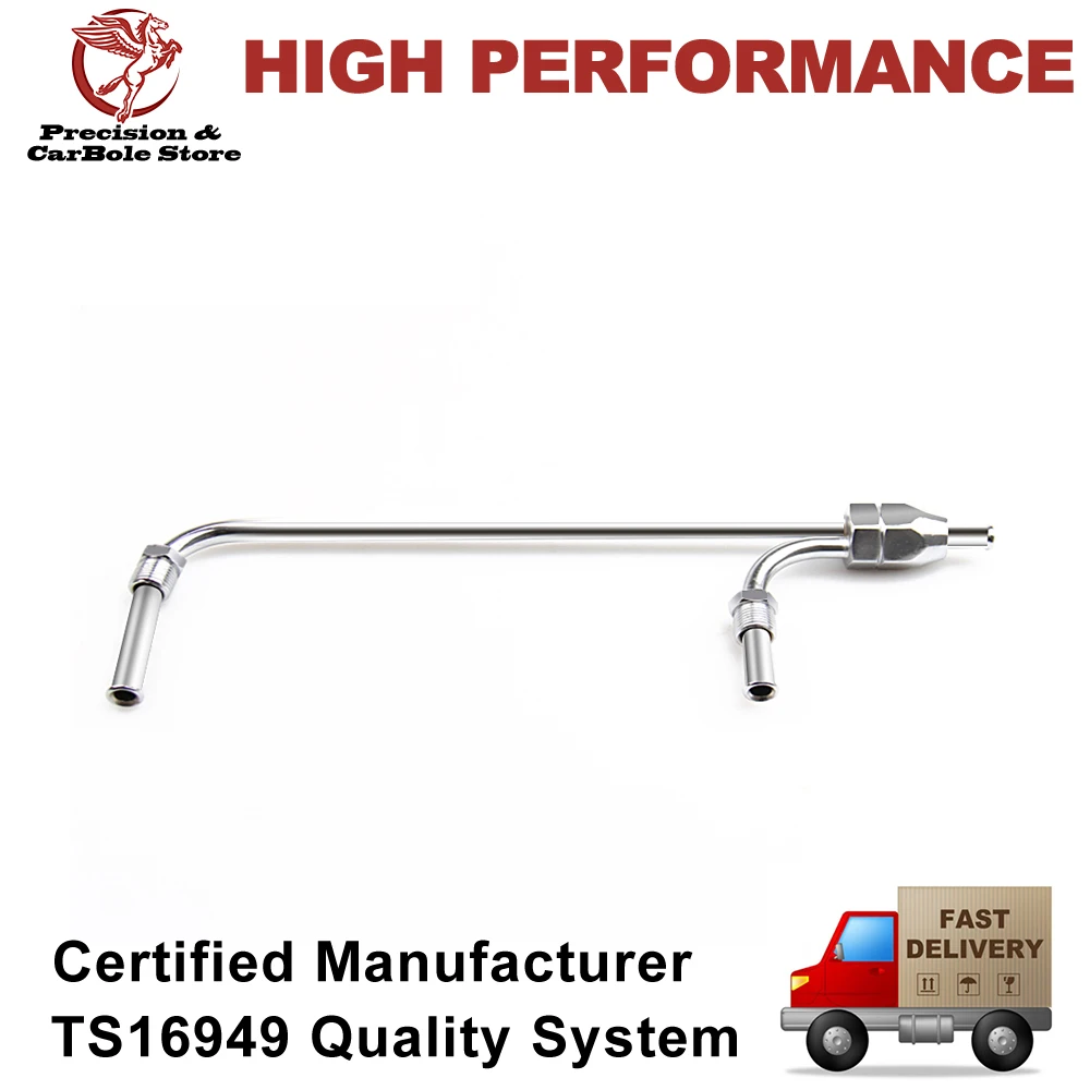 

CarBole Chrome Gas Fuel Line Kit for 4-barrel Holley Carburetor, 3/8 in