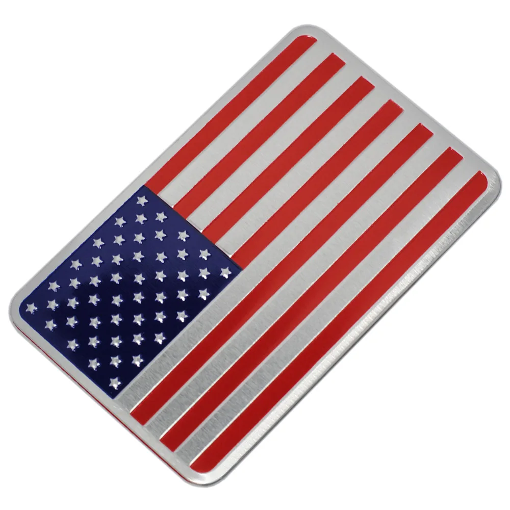 Anley 5 X 3 Inch American Flag Decal - Patriotic Stars Reflective Stripe US National Flag Car Stickers - Support Military (3 Pack