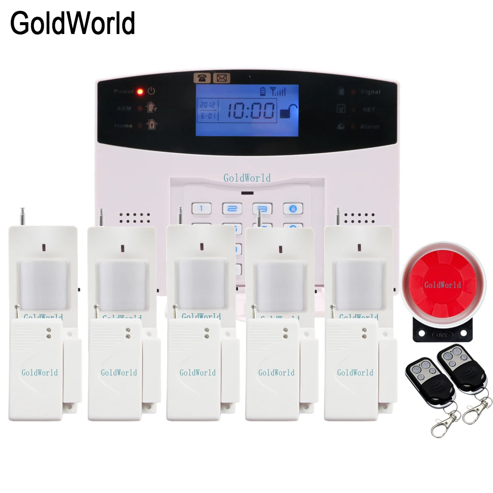 

Wireless GSM Alarm Home Security System Kits Burglar Intruder Alert with PIR Motion Sensor Door Detector APP Control