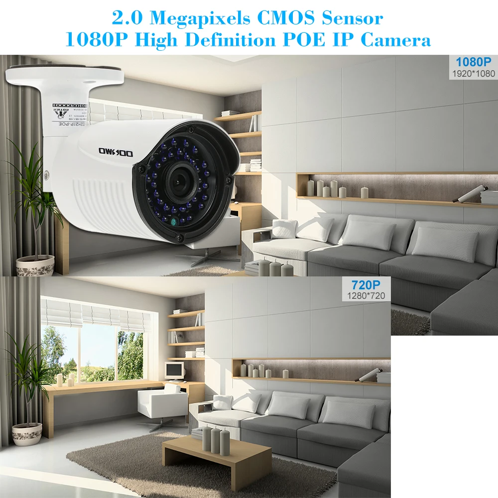 OWSOO 1080P HD IP камера мп P2P POE Onvif с 36 ик светодиодами режим ночного видения функция