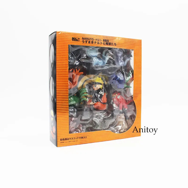 11 Pcs//Set Naruto Bijuu Shukaku Kyuubi Kitsune Hachimata Houkou PVC Figure Model