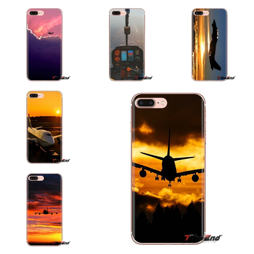 Mobile Phone Cover Plane With Sunset Glow Theme For Xiaomi Mi3 Samsung A10 A30 A40 A50 A60 A70 Galaxy S2 Note 2 Grand Core Prime |