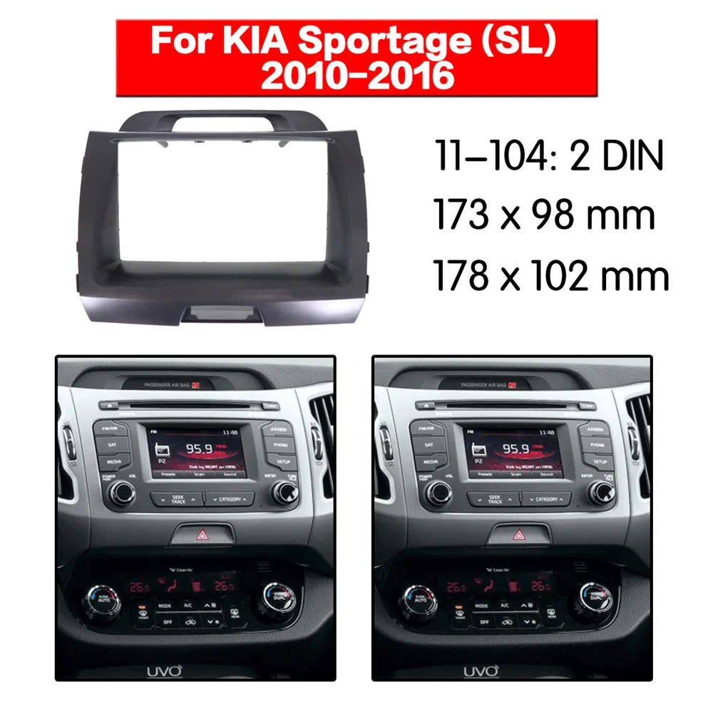 

Car Radio Fascia Frame Kit For KIA Soul 2011-2013 CD Car Radio Stereo Audio Bezel Facia Panel Trim Dash Double Din Mount Kit