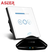 ASEER, ЕС стандартный дистанционный сенсорный настенный выключатель 500 Вт, умный дом автоматизация регулируемый световой выключатель, управление телефоном через broadlink rm pro