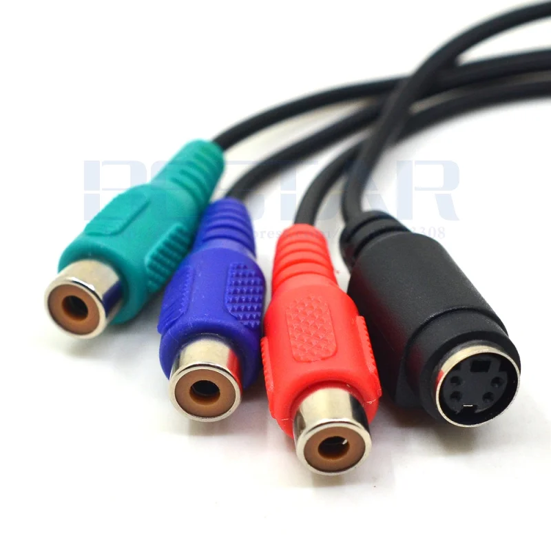 7 контактный S видео гнездо RGB/ 3 RCA и 4 гнездовой адаптер кабель 20 см для ПК DVD
