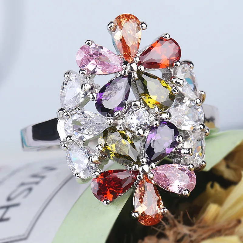 colorful zircon flower rings jewelry (3)