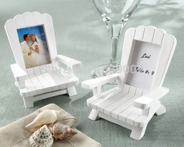 

1piece Beach Memories Miniature Adirondack Chair Place Card Holder Photo Frame Wedding Birthday Party Favors Free Shipping