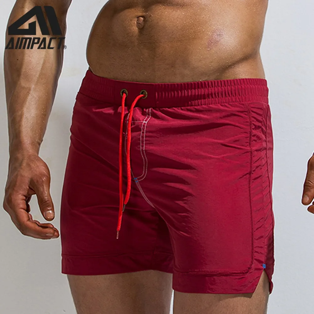 

Men's Summer Hawaiian Boardshorts Man Sexy Beach Sea Watershorts Beachwear Shorts for Men Solid Surfing Swimming Trunks AM2175