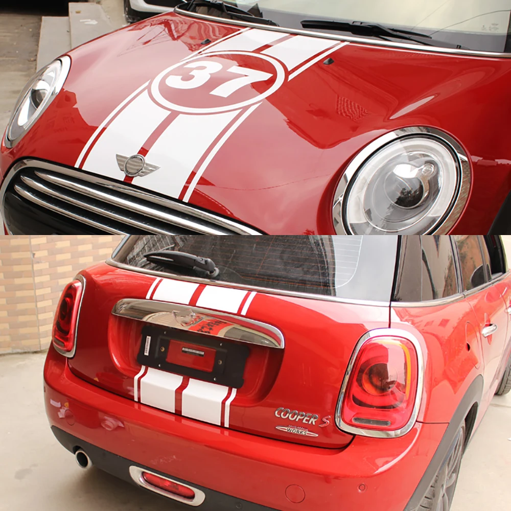 

Car Hood Engine Trunk Rear 37 Number Decals Stickers For Mini Cooper One d Clubman F54 F55 F56 F60 R56 R60 R61 Car Accessories