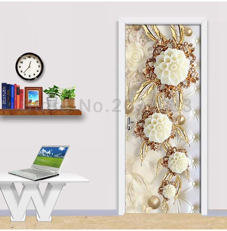 papel de parede em para adesivo de luxo prova com flores para sala de arte imitação de parede