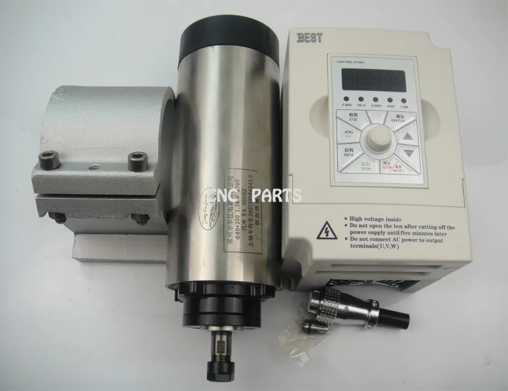 Cnc Milling Spindle Er11 Air Cooling 1.5kw Spindle With 4 Pieces