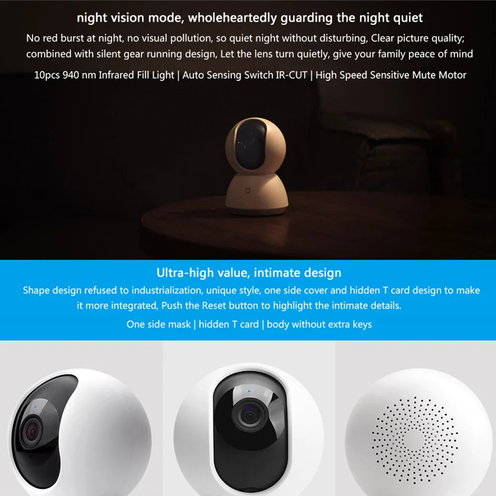 free shipping Newest Mijia Smart Cam Cradle Head Version 720P HD 360 Degree Night Vision Webcam IP Cam Camcorder In Stock free shipping Newest Mijia Smart Cam Cradle Head Version 720P HD 360 Degree Night Vision Webcam IP Cam Camcorder In Stock