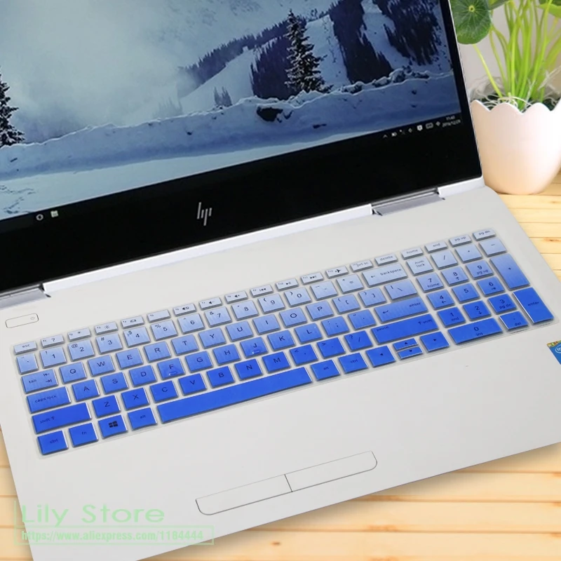 fadeblue 15 15,6 дюймов чехол для клавиатуры ноутбука протектор для hp pavilion ENVY x360 15-bp105TX 15-BP003TX 15,6 ''/X360 15-BP BQ серии - Цвет: fadeblue