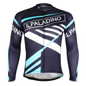 

ILPALADINO Full Zippered Cycle Bicycle Clothes Top Shirt Men Cycling Clothing Jerseys Autumn Sports Spring Long Sleeve