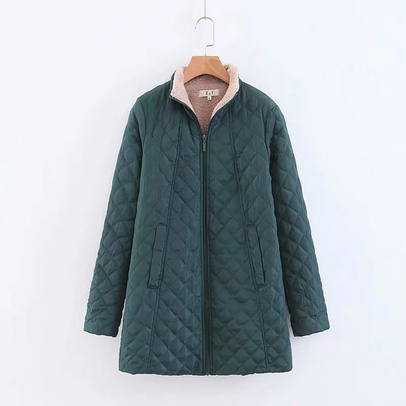 2019 Winter Down Parka Warm Long Cotton padded Jacket Female Coat Loose Plus Size 3XL Winter Jacket Women Stand Collar Outwear