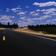 Highway passing through landscape  New Mexico  USA Poster Print (36 x 12)
