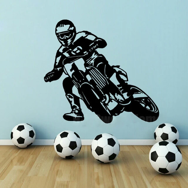 Motorcycle Motor Race Motocross Bike Sports Boys Vinyl Wall Decal Sticker Art