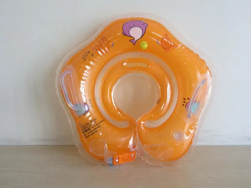 Плавательный ming детский аксессуар водное кольцо на шею для плавания ПВХ безопасный надувной круг для шеи Floatv Детское купание надувной воротник - Цвет: Оранжевый