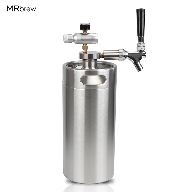 3.6L mini growler spears Beer Spear with Tap Faucet with CO2 Injector